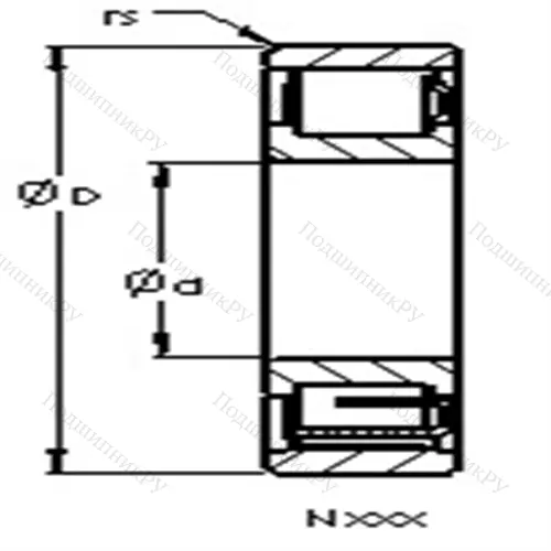 Подшипники роликовые радиальные с цилиндрическими роликами N 217 от производителя  AST