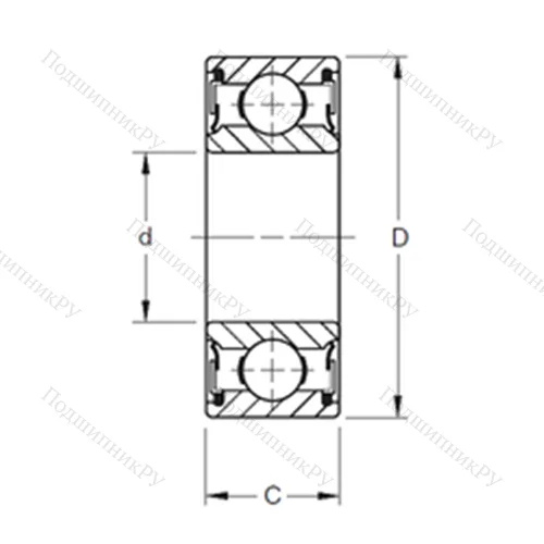 Подшипник шариковый радиальный 38PP
