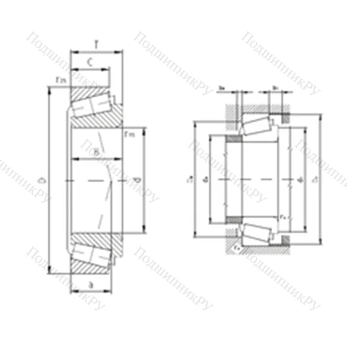 Подшипник роликовый радиально-упорный 32206A