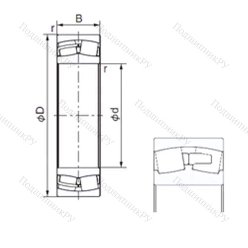 Подшипник роликовый радиальный 22232A 2X