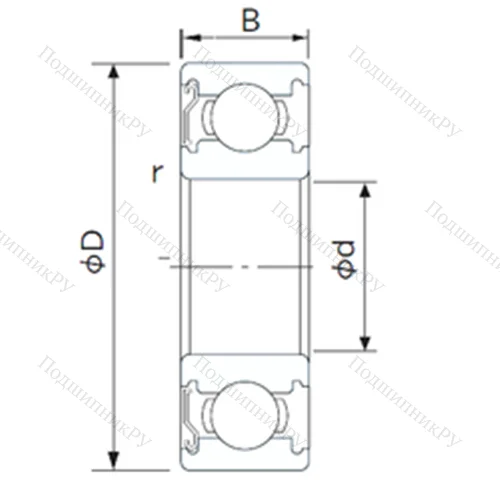 Подшипник шариковый радиальный 1640-Z от производителя  CYSD Подшипник шариковый радиальный 1640-Z от производителя  CYSD