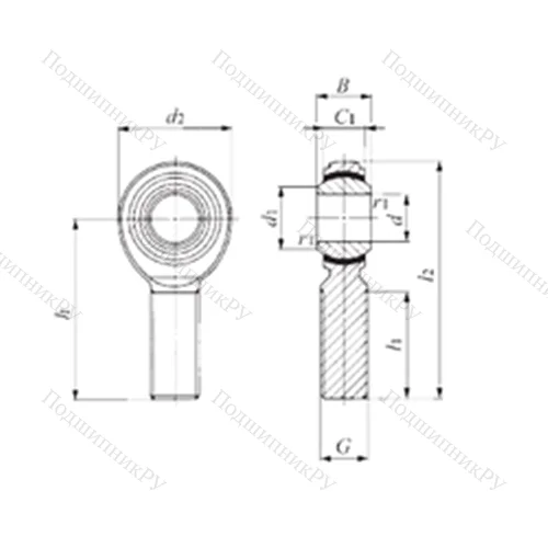 Подшипник скольжения сферический POS 8EC