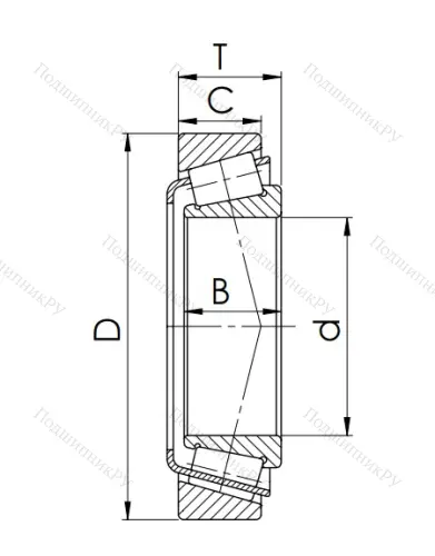 Конический роликовый подшипник 2007113 (32013 X) в Воронеже Конический роликовый подшипник 2007113 (32013 X) в Воронеже