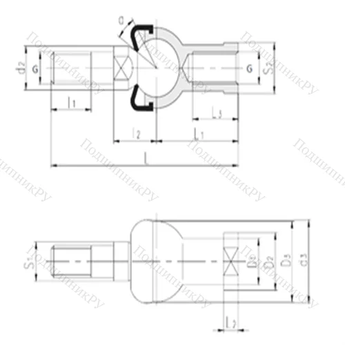 Подшипник скольжения сферический SQZ 12-RS