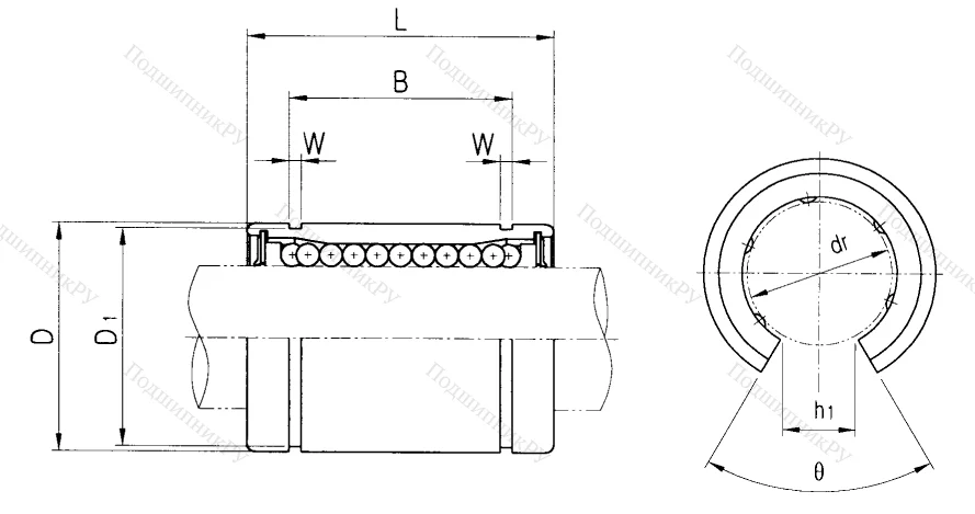 Подшипник LME 40 UU OP в Воронеже