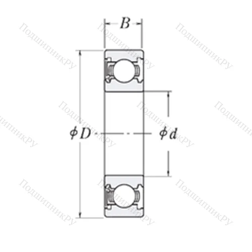 Подшипник шариковый радиальный LJ 1.3/4-RS