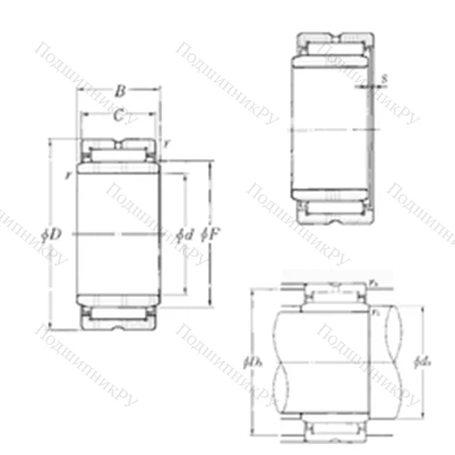 Подшипник игольчатый радиальный MR 182620+MI-141820