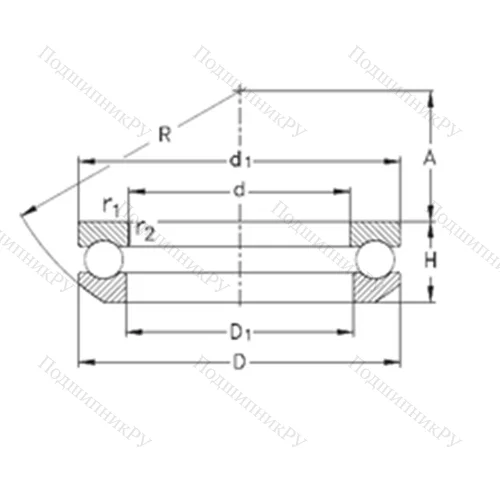 Подшипник шариковый упорный 53426-MP