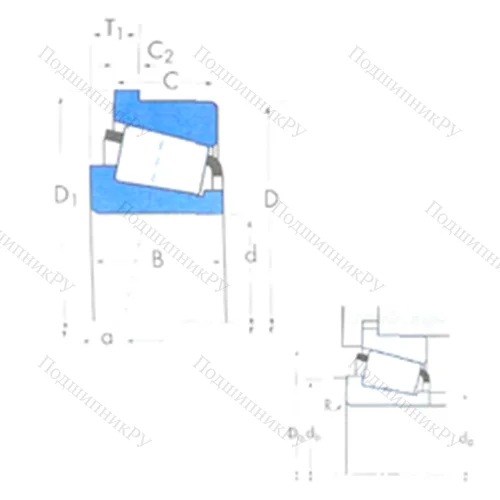 Подшипник роликовый радиально-упорный LM 565949/LM 565910B от производителя  TIMKEN Подшипник роликовый радиально-упорный LM 565949/LM 565910B от производителя  TIMKEN