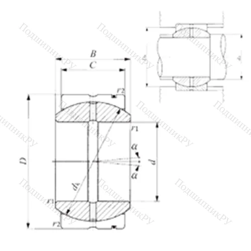 Подшипник скольжения сферический SB 559047