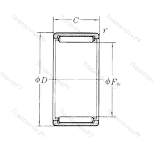 Подшипник игольчатый радиальный RLM 475730-1