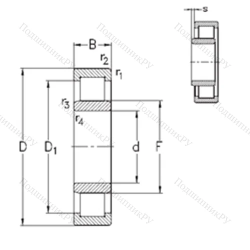 Подшипник роликовый радиальный NU 2226-E-MPA