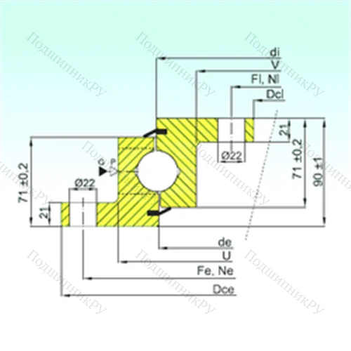 Подшипник шариковый опорно-поворотный NBL.30.1055.201-2PPN