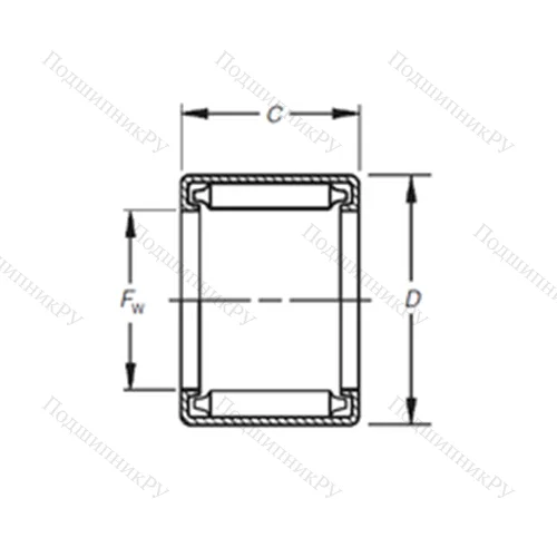 Подшипник игольчатый радиальный B-3214