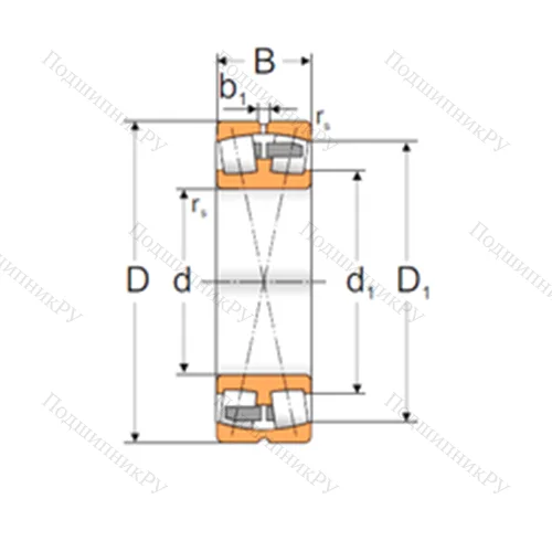 Подшипник роликовый радиальный самоцентрирующийся 22228 ACMW 33
