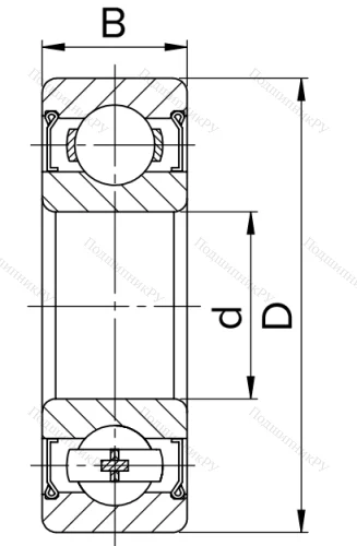Шариковый однорядный подшипник 80205 (6205 ZZ) в Воронеже