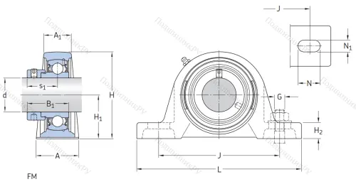 Подшипниковый корпус SY 504 M (P 204) в Воронеже