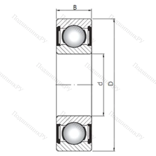 Подшипник шариковый радиальный 61826 ZZ от производителя  CX