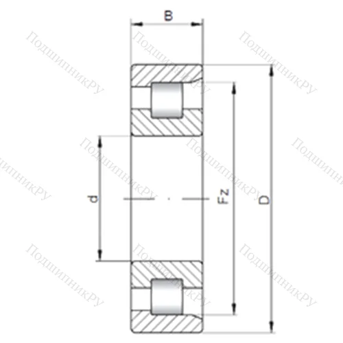 Подшипник роликовый радиальный NF 19/850 от производителя  CX Подшипник роликовый радиальный NF 19/850 от производителя  CX