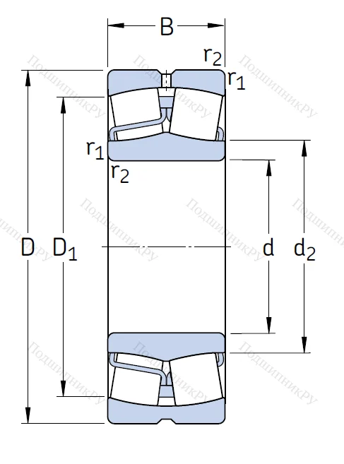 Сферический роликовый подшипник 21312 E от производителя  SKF
