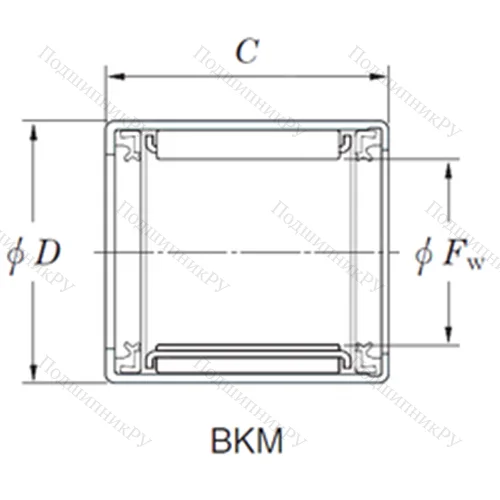 Подшипник игольчатый радиальный BKM 172514UH-1 от производителя  KOYO Подшипник игольчатый радиальный BKM 172514UH-1 от производителя  KOYO