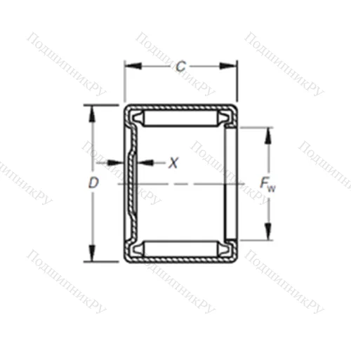 Подшипник игольчатый радиальный M-14161