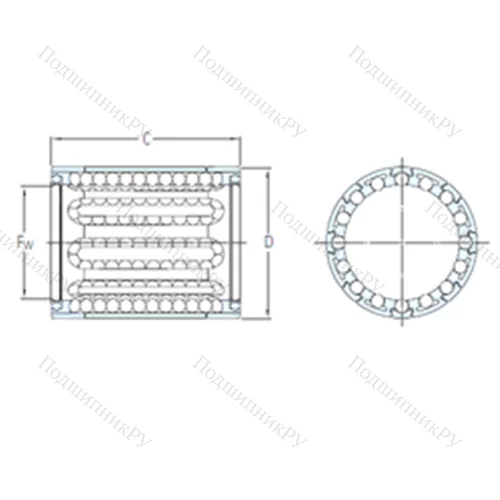 Подшипник шариковый линейный LBBR 12/HV 6 от производителя  SKF