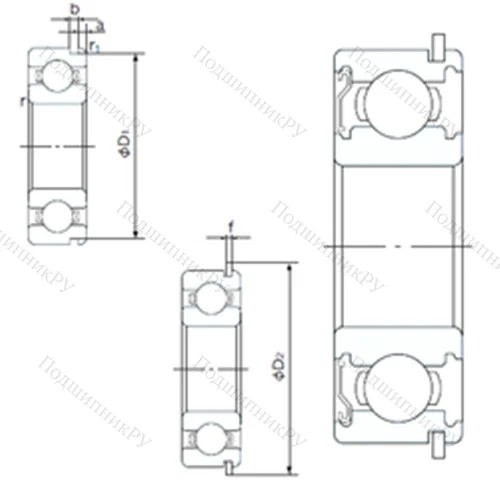 Подшипник шариковый радиальный 6203ZENR