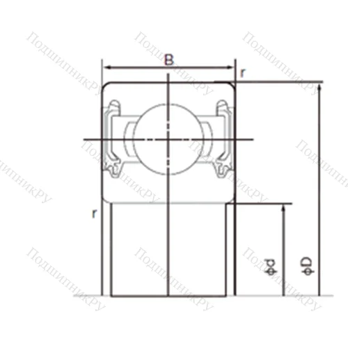 Подшипник шариковый радиальный 6309-2NKE 9