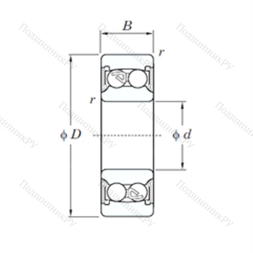Подшипник шариковый радиальный самоцентрирующийся 2302-2RS от производителя  KOYO