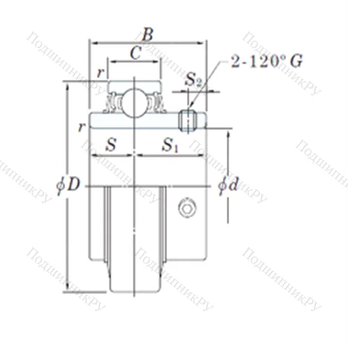 Подшипник шариковый радиальный RB 206-20