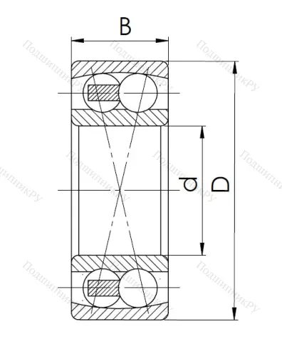 Двухрядный шариковый подшипник 1613 (2313) в Воронеже Двухрядный шариковый подшипник 1613 (2313) в Воронеже