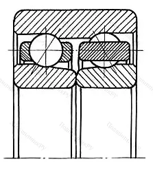 Подшипник  3086307 (3307D) размер 35x80x34,9 от производителя  ГПЗ-5 Подшипник  3086307 (3307D) размер 35x80x34,9 от производителя  ГПЗ-5