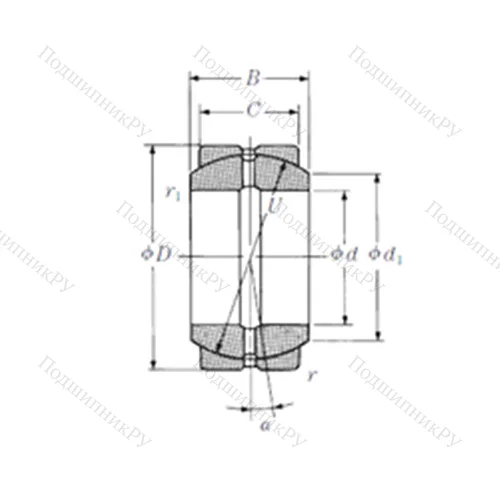 Подшипник скольжения сферический 95FSF 150 от производителя  NSK Подшипник скольжения сферический 95FSF 150 от производителя  NSK