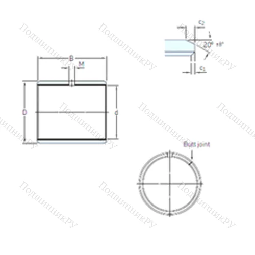 Подшипник скольжения PCM 030403 E/VB 055 от производителя  SKF Подшипник скольжения PCM 030403 E/VB 055 от производителя  SKF