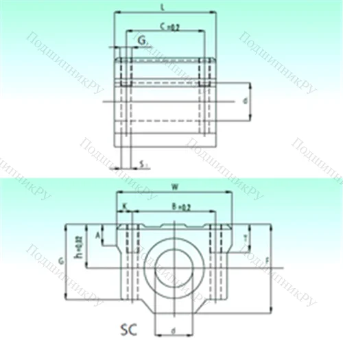Подшипник шариковый линейный SC 10-UU AS