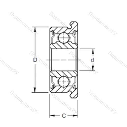 Подшипник шариковый радиальный SFR 168-2TS