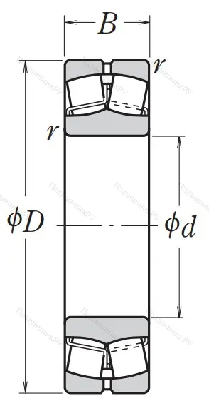 Сферический роликовый подшипник 22318 EAE 4 C 3