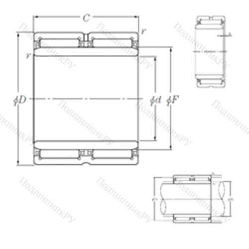 Подшипник игольчатый радиальный NA 6917R