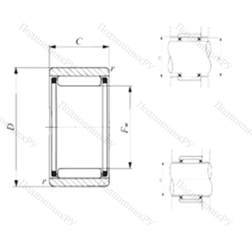 Подшипник игольчатый радиальный RNAF 203212