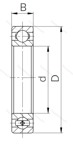 Шариковый однорядный подшипник 128 (6028) в Воронеже