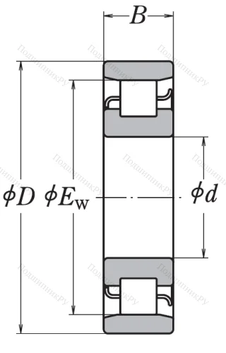 Роликовый цилиндрический подшипник N 212 W