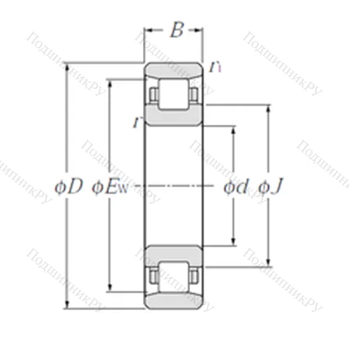 Подшипник роликовый радиальный N 2344
