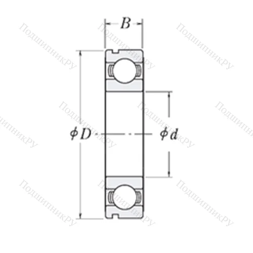 Подшипник шариковый радиальный 6834N от производителя  CYSD Подшипник шариковый радиальный 6834N от производителя  CYSD
