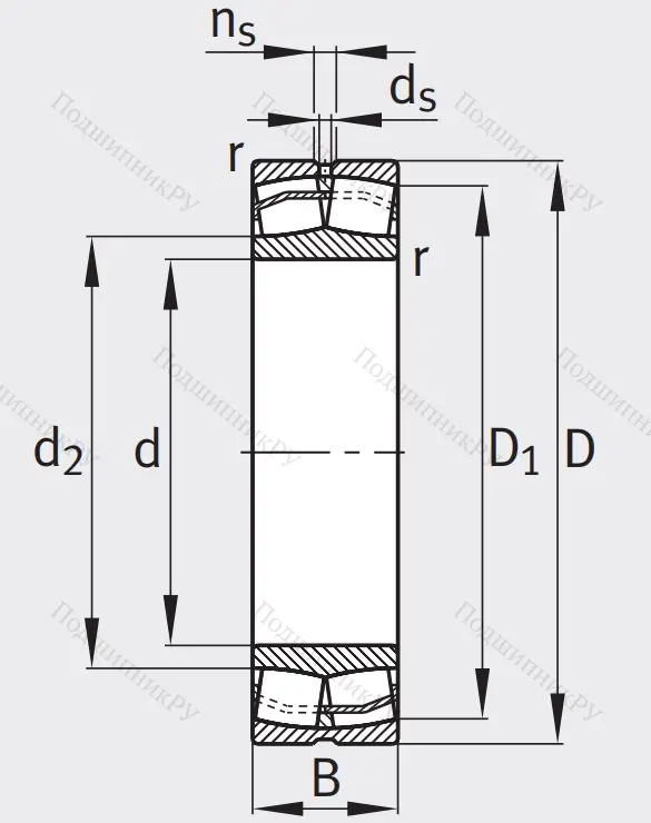 Сферический роликовый подшипник 22222 E 1 XL
