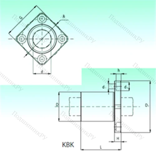 Подшипник шариковый линейный KBK 08-PP от производителя  NBS Подшипник шариковый линейный KBK 08-PP от производителя  NBS
