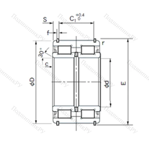 Подшипник роликовый радиальный E 5032NRNT