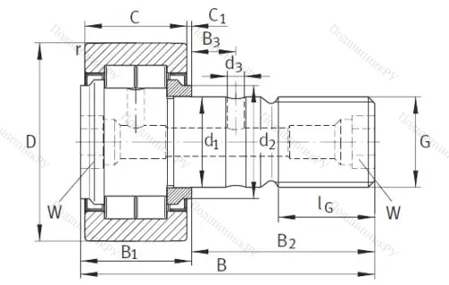 Подшипник NUKR 52 A от производителя  INA
