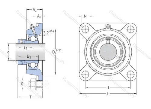 Подшипниковый узел FY 50 FM в Воронеже