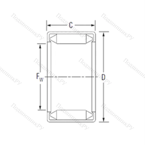 Подшипник игольчатый радиальный DL 35 20